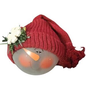 Handmade Snowman with Stocking Hat